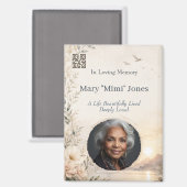 Aimant de code QR de mémorial personnalisé | Sur m (Recto/Verso)