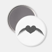 Aimant de cœur d'amour ailé gothique (Recto/Verso)