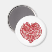 Aimant de coeur de dentelle (Recto/Verso)