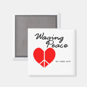 Aimant de Coeur de Paix (Recto/Verso)