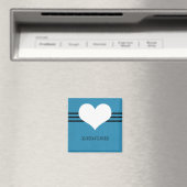 Aimant de coeur moderne bleu (In Situ (Lave-vaisselle))