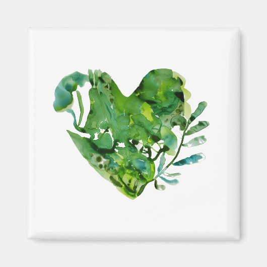 aimant de coeur vert (Devant)