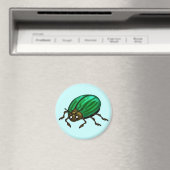 Aimant de coléoptère vert avec arrière - plan pers (In Situ (Lave-vaisselle))