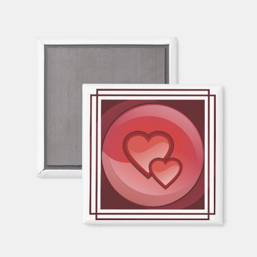 Aimant de conception cardiaque (Recto/Verso)