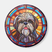 Aimant de conception de chien en verre tendu