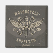 Aimant de conception de motocyclette vintage (Devant)