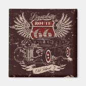 Aimant de conception de route 66 (Devant)