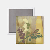 Aimant de conception d'oiseaux à fleurs Bell (Recto/Verso)