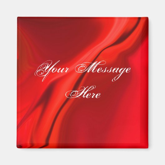 Aimant de conception rouge lisse (Devant)