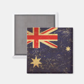 Aimant de conception Vintage de drapeau Australie (Recto/Verso)