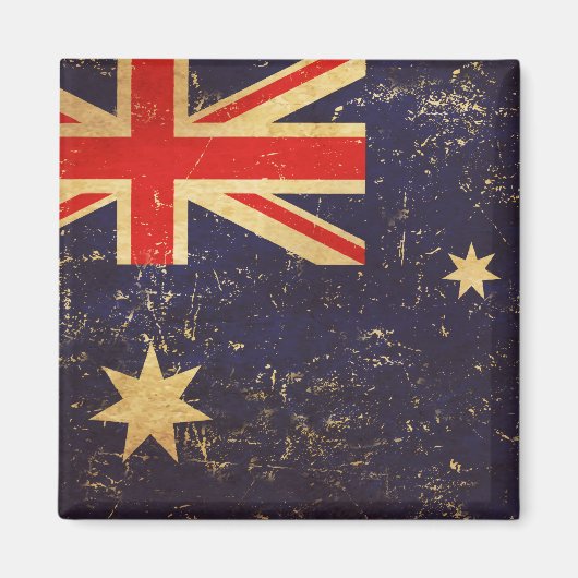 Aimant de conception Vintage de drapeau Australie (Devant)