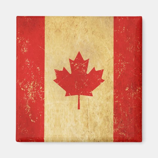 Aimant de conception Vintage du drapeau du Canada (Devant)