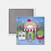 Aimant de cottage Cupcake (Recto/Verso)