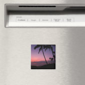 Aimant de coucher de soleil tropical rose et viole (In Situ (Lave-vaisselle))