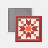 Aimant de courtepointe - Pierres à pas (rouge dind (Recto/Verso)