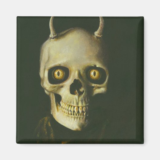 Aimant de crâne de diable gothique (Devant)