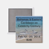 Aimant de croisière aux Bahamas (Recto/Verso)
