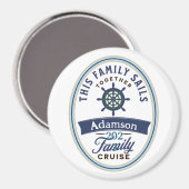 Aimant de croisière familiale personnalisable (Recto/Verso)