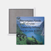 Aimant de croisière fjords norvégien (Recto/Verso)