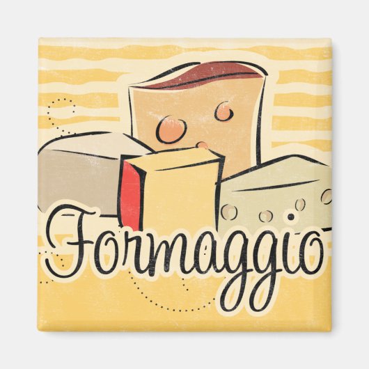 Aimant de cuisine au fromage italien (Devant)