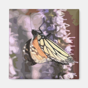 Aimant de cuisine avec papillon sur fleur hyssop