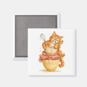 Aimant de cuisine chat drôle (Recto/Verso)