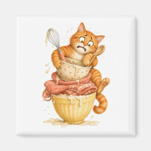 Aimant de cuisine chat drôle