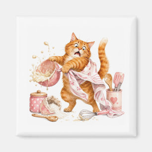 Aimant de cuisine chat drôle