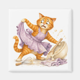 Aimant de cuisine chat drôle