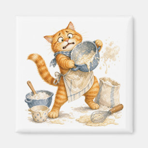 Aimant de cuisine chat drôle