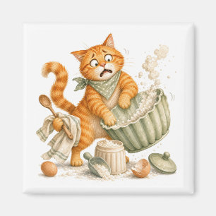 Aimant de cuisine chat drôle