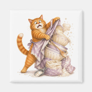 Aimant de cuisine chat drôle