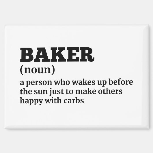 Aimant de cuisine de définition Baker (Recto)