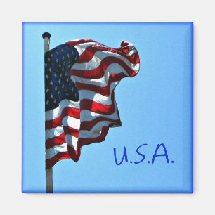 Aimant de cuisine drapeau USA - Aimant patriotique