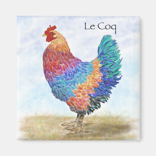 Aimant de cuisine française coq (Devant)