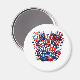 Aimant de cuisine patriotique du 4 juillet