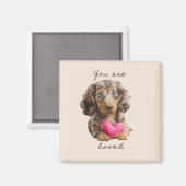 Aimant de cuisine teckel - Cadeau de joli chien sa (Recto/Verso)