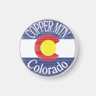 Aimant de cuivre de drapeau de cercle du Colorado