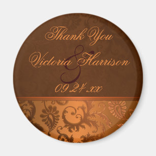 Aimant de cuivre et Brown de faveur de mariage