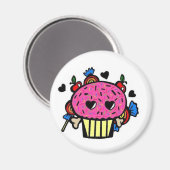 Aimant de cupcake (Recto/Verso)