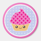 Aimant de cupcake Kawaii (Devant)