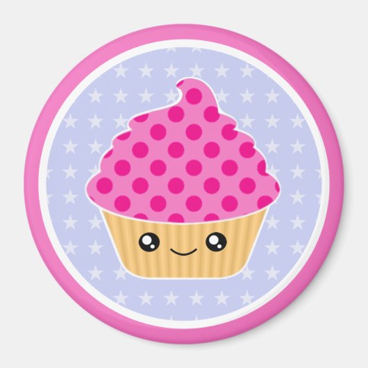 Aimant de cupcake Kawaii (Devant)