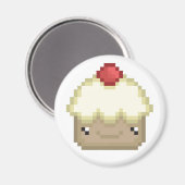 aimant de cupcake pixel (Recto/Verso)