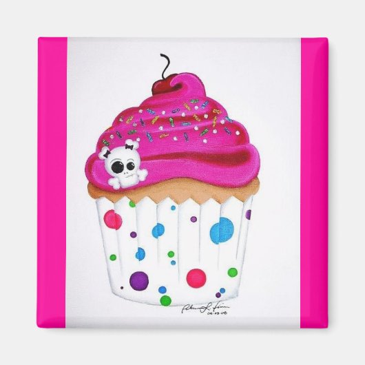 Aimant de cupcake Skullie (Devant)