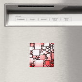Aimant de danse Carré rouge et blanc (In Situ (Lave-vaisselle))