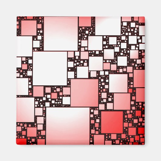 Aimant de danse Carré rouge et blanc (Devant)