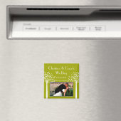 Aimant de déclaration 2"x2" Arbres verts modernes  (In Situ (Lave-vaisselle))