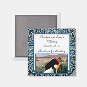 Aimant de déclaration 2"x2" Bleu Marocain Profond (Recto/Verso)