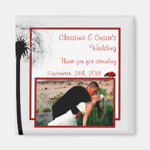 Aimant de déclaration 2"x2" Coccinelle sur Pissenl