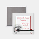 Aimant de déclaration 2"x2" Coccinelle sur Pissenl (Recto/Verso)